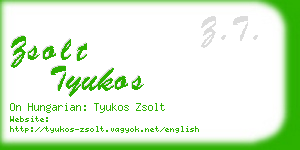 zsolt tyukos business card